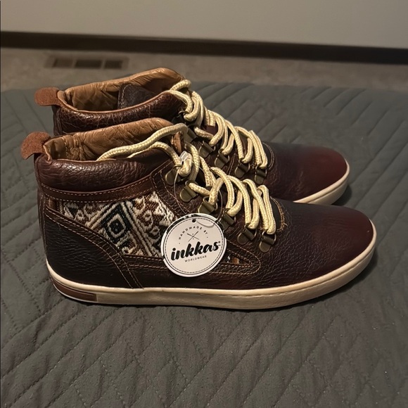 inkkas Shoes - Inkkas Leather High-Tops with Geometric Design